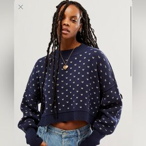 Free People Easy Street Cropped Sweater